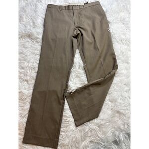 BANANA REPUBLIC 100% Wool Dress Pants Men 35 Beige Khaki Tan Modern Slim Fit New